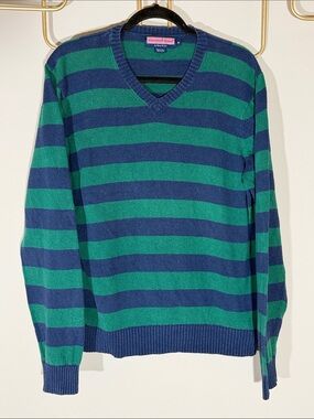 Medium Vineyard Vines V-Neck Chunky Striped Sweater